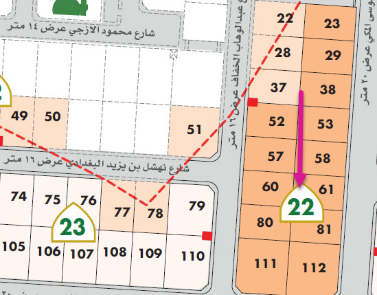 بلك رقم 22 بمخطط الطارق