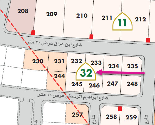 بلك رقم 32 بمخطط الطارق